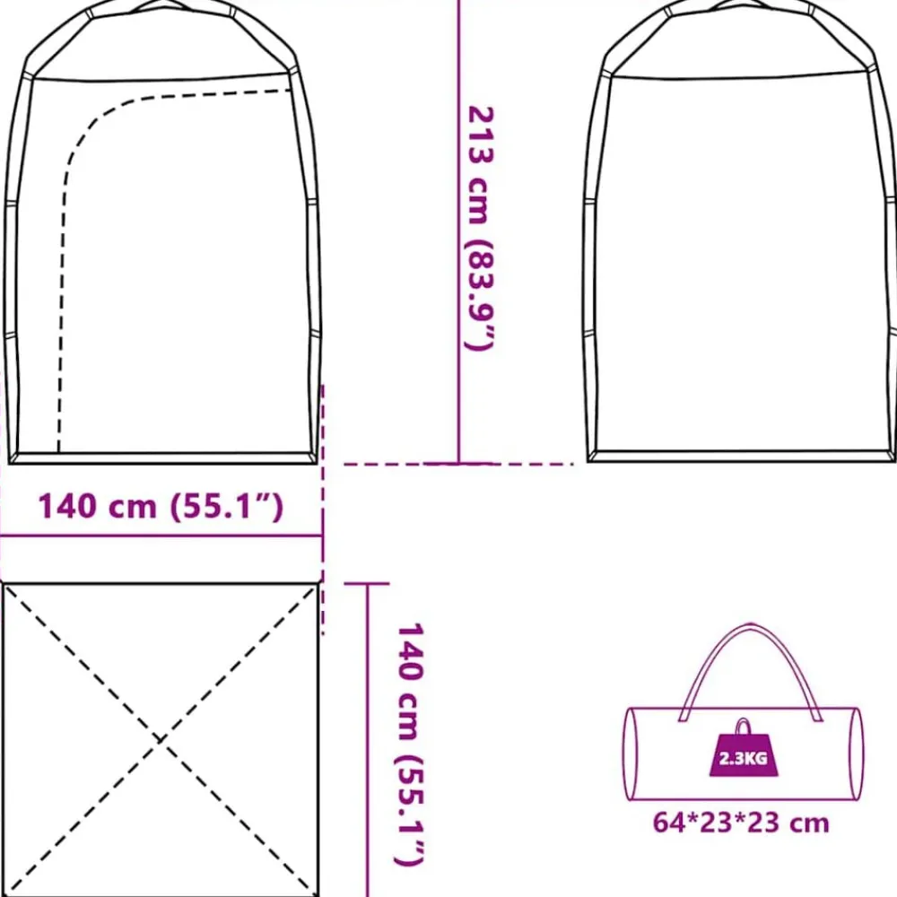vidaXL Tienda de ducha impermeable Verde Sale