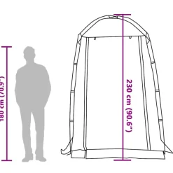 vidaXL Actividades Al Aire Libre-Tienda de ducha impermeable