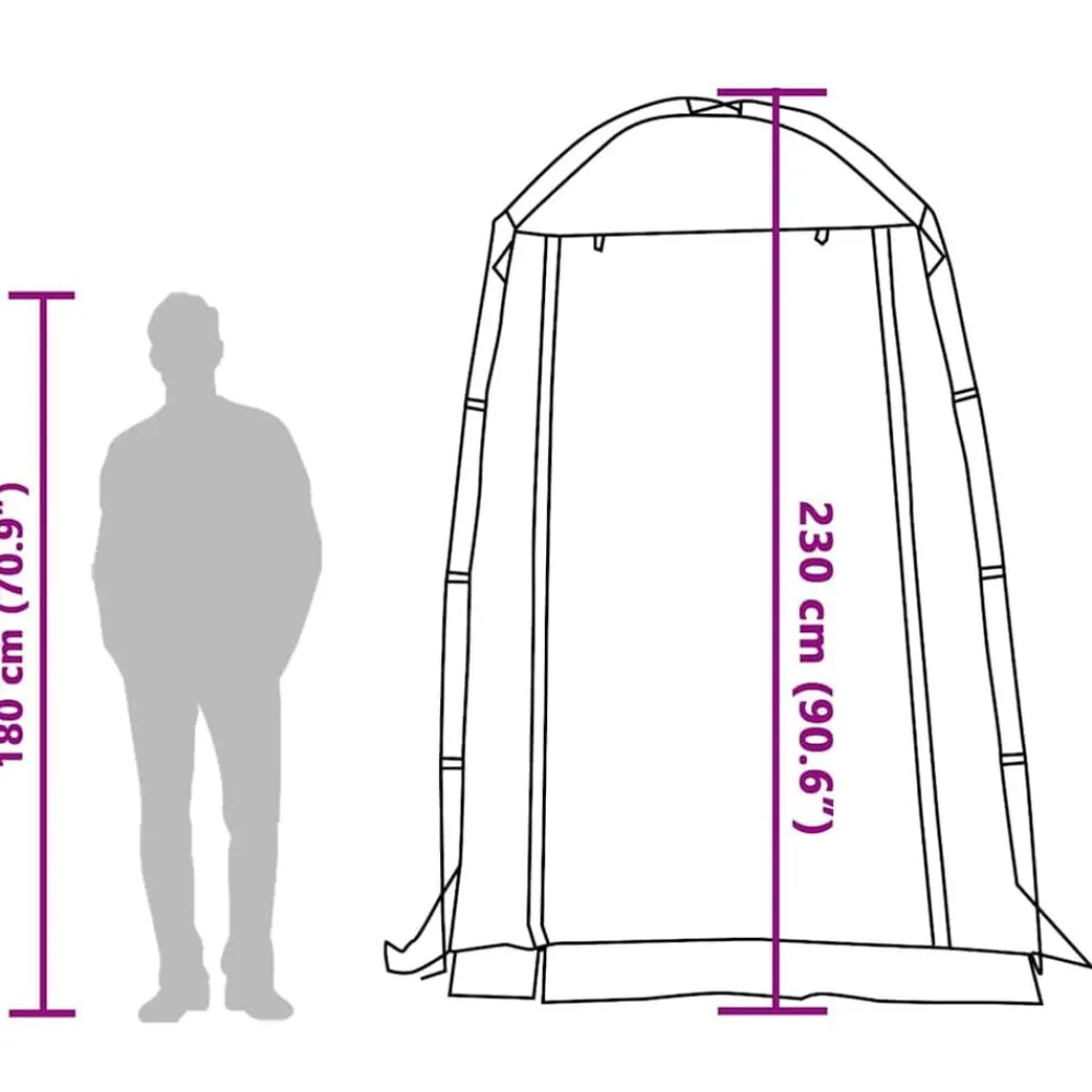 vidaXL Actividades Al Aire Libre-Tienda de ducha impermeable