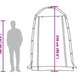 vidaXL Actividades Al Aire Libre-Tienda de ducha impermeable