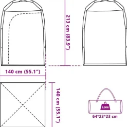 vidaXL Actividades Al Aire Libre-Tienda de ducha impermeable marrón