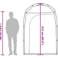 vidaXL Actividades Al Aire Libre-Tienda de ducha impermeable marrón
