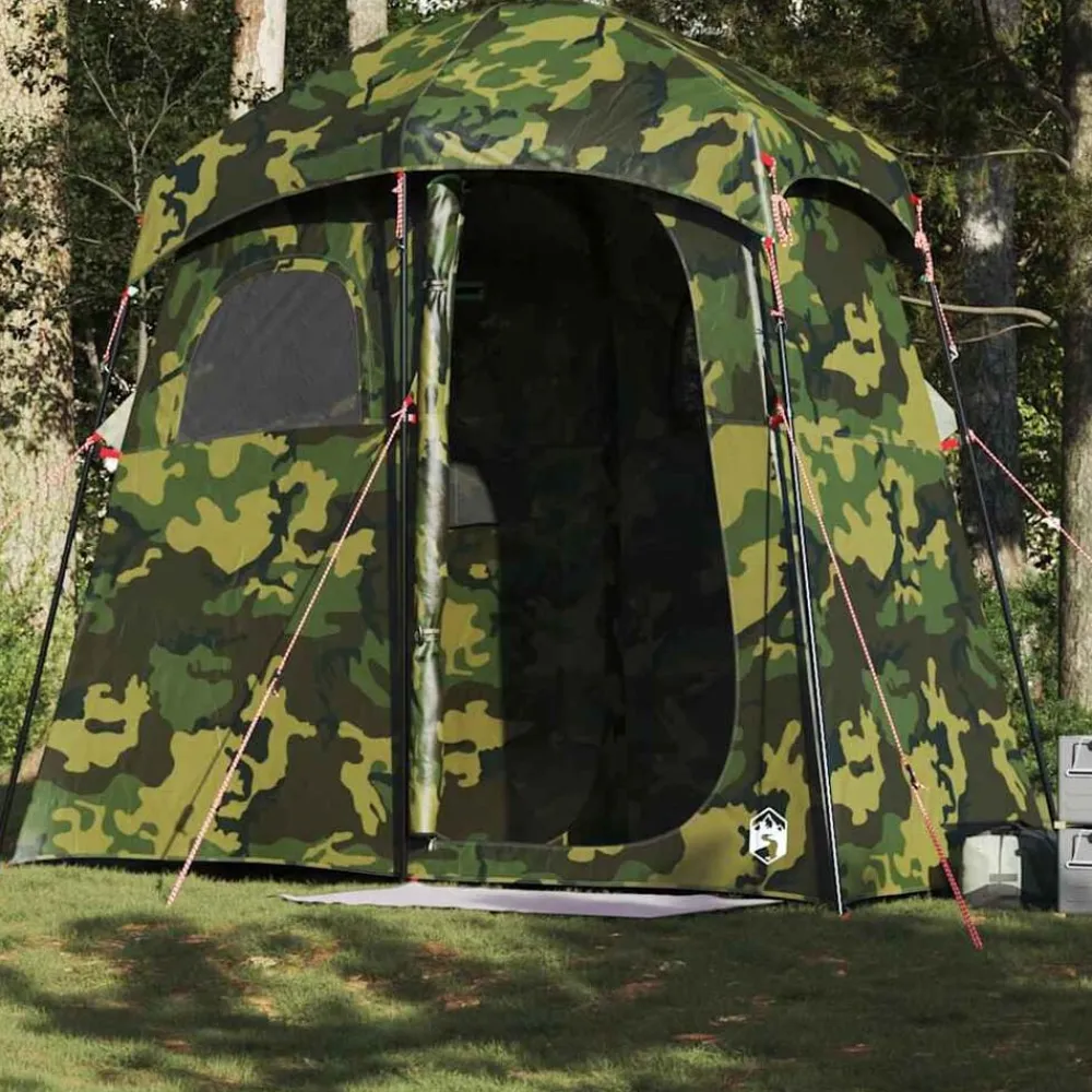 vidaXL Tienda de ducha para 2 personas impermeable Camuflaje Hot