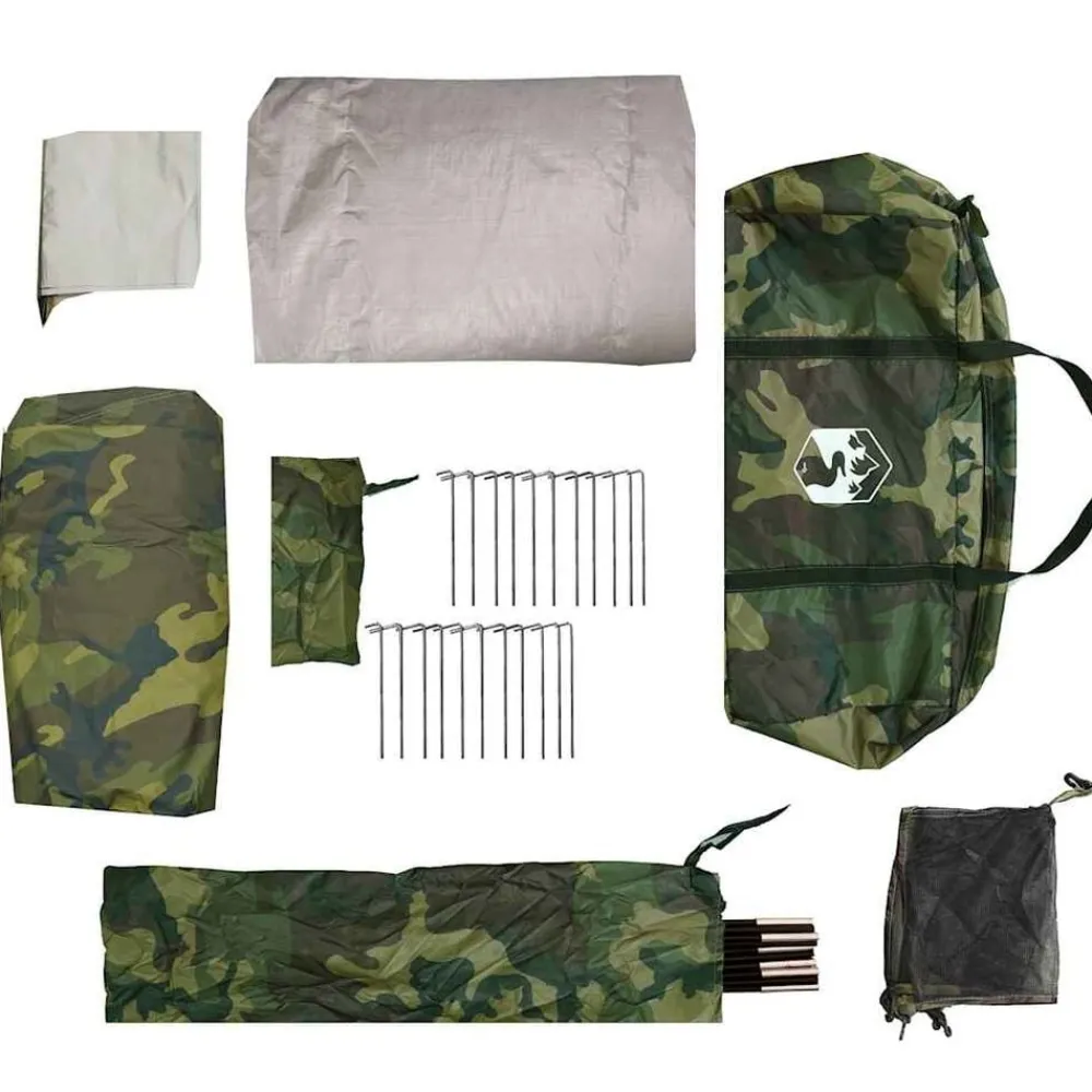 vidaXL Tienda de ducha para 2 personas impermeable Camuflaje Hot