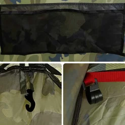 vidaXL Tienda de ducha para 2 personas impermeable Camuflaje Hot