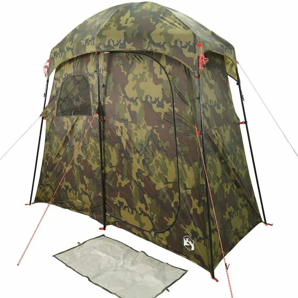 vidaXL Tienda de ducha para 2 personas impermeable Camuflaje Hot