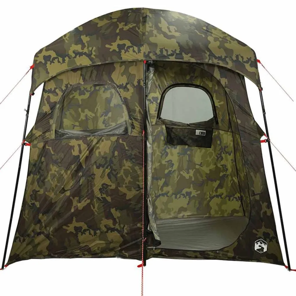 vidaXL Tienda de ducha para 2 personas impermeable Camuflaje Hot