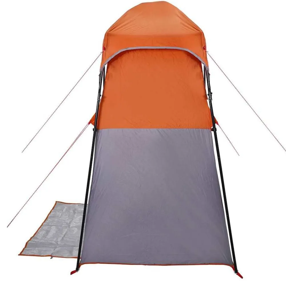vidaXL Actividades Al Aire Libre-Tienda de ducha para 2 personas impermeable gris-naranja