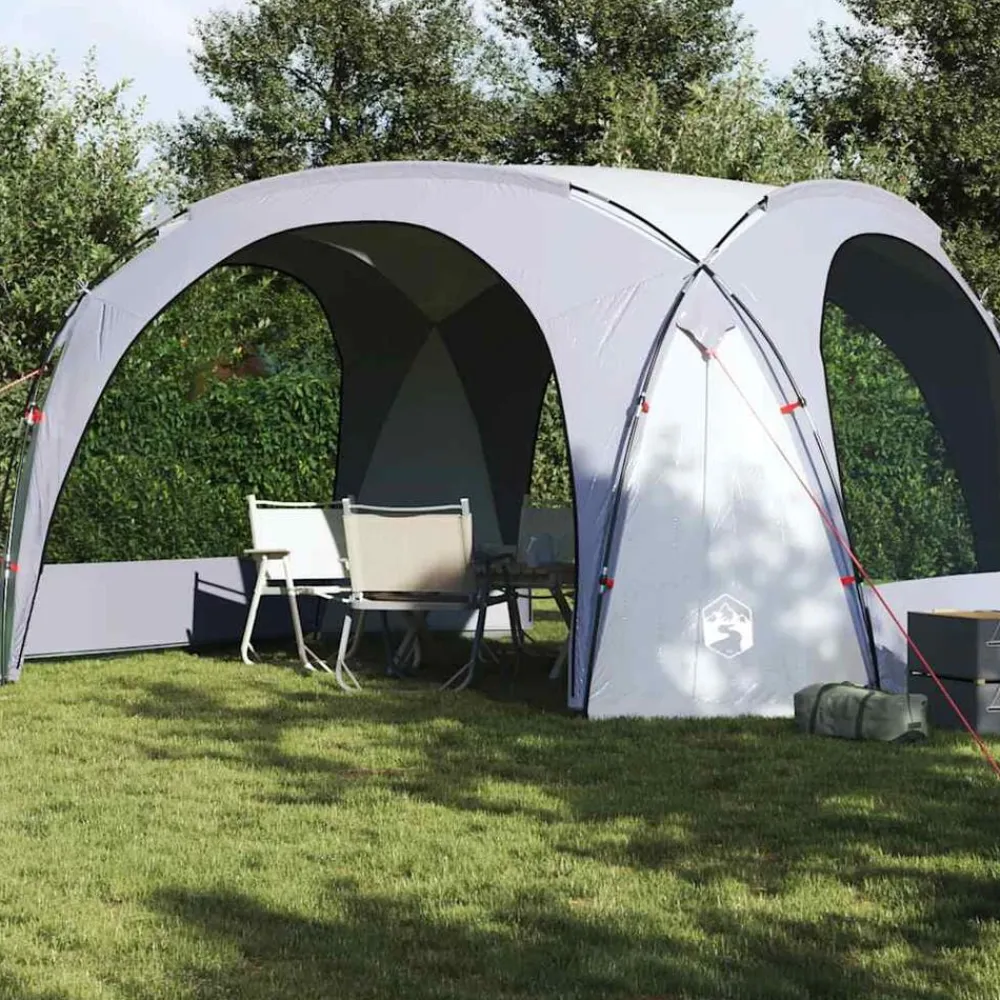 vidaXL Tienda de fiesta impermeable blanco y Gris Outlet