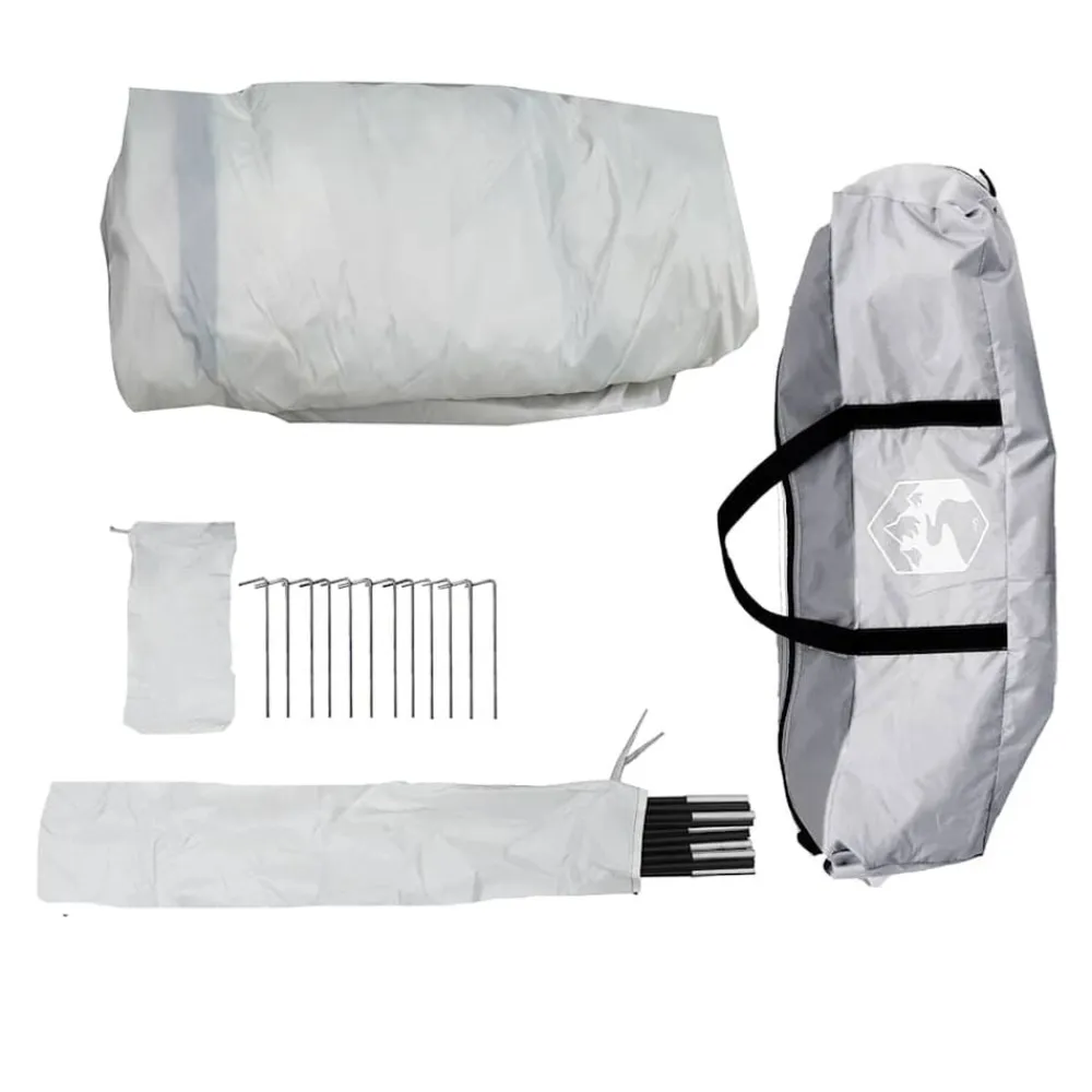 vidaXL Tienda de fiesta impermeable blanco y Gris Outlet