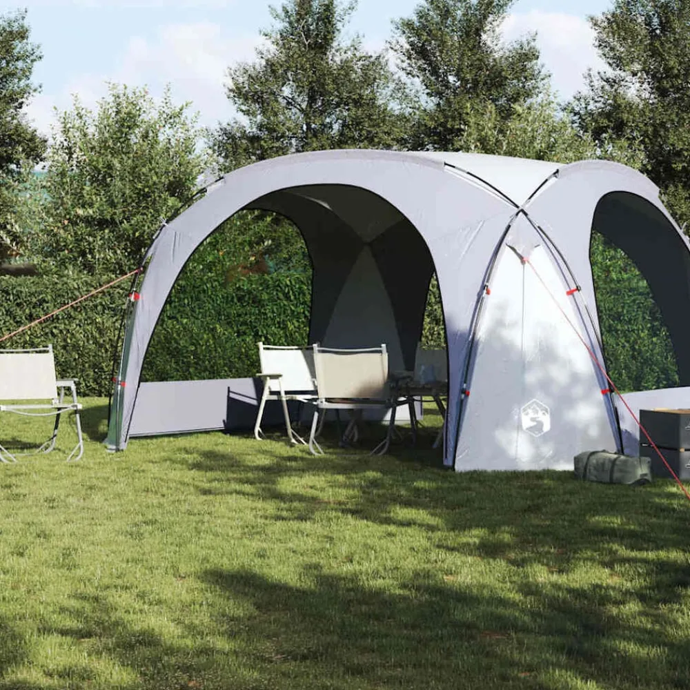 vidaXL Tienda de fiesta impermeable blanco y Gris Outlet
