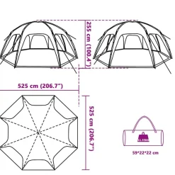 vidaXL Tienda de fiesta impermeable Verde mar