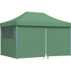 vidaXL Tienda de fiesta plegable Pop-Up con 4 paredes laterales Verde