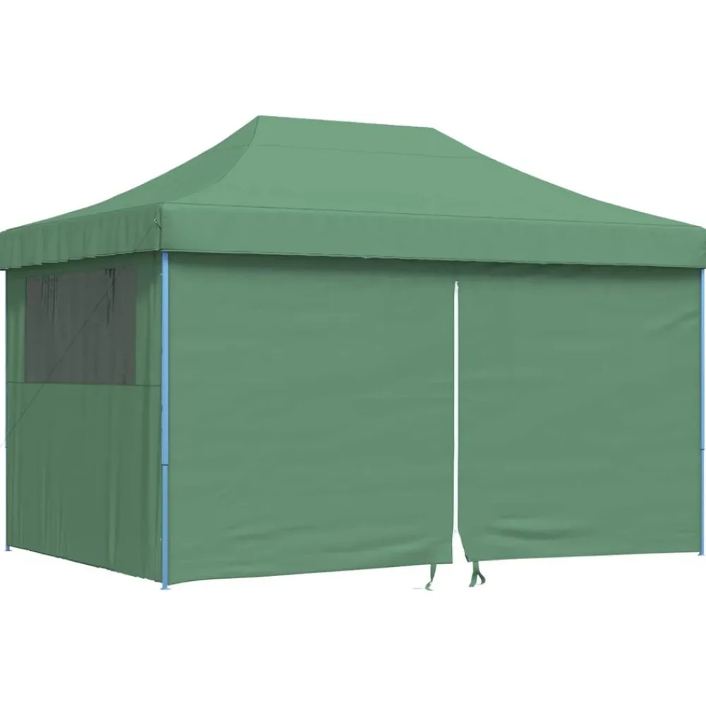 vidaXL Tienda de fiesta plegable Pop-Up con 4 paredes laterales Verde