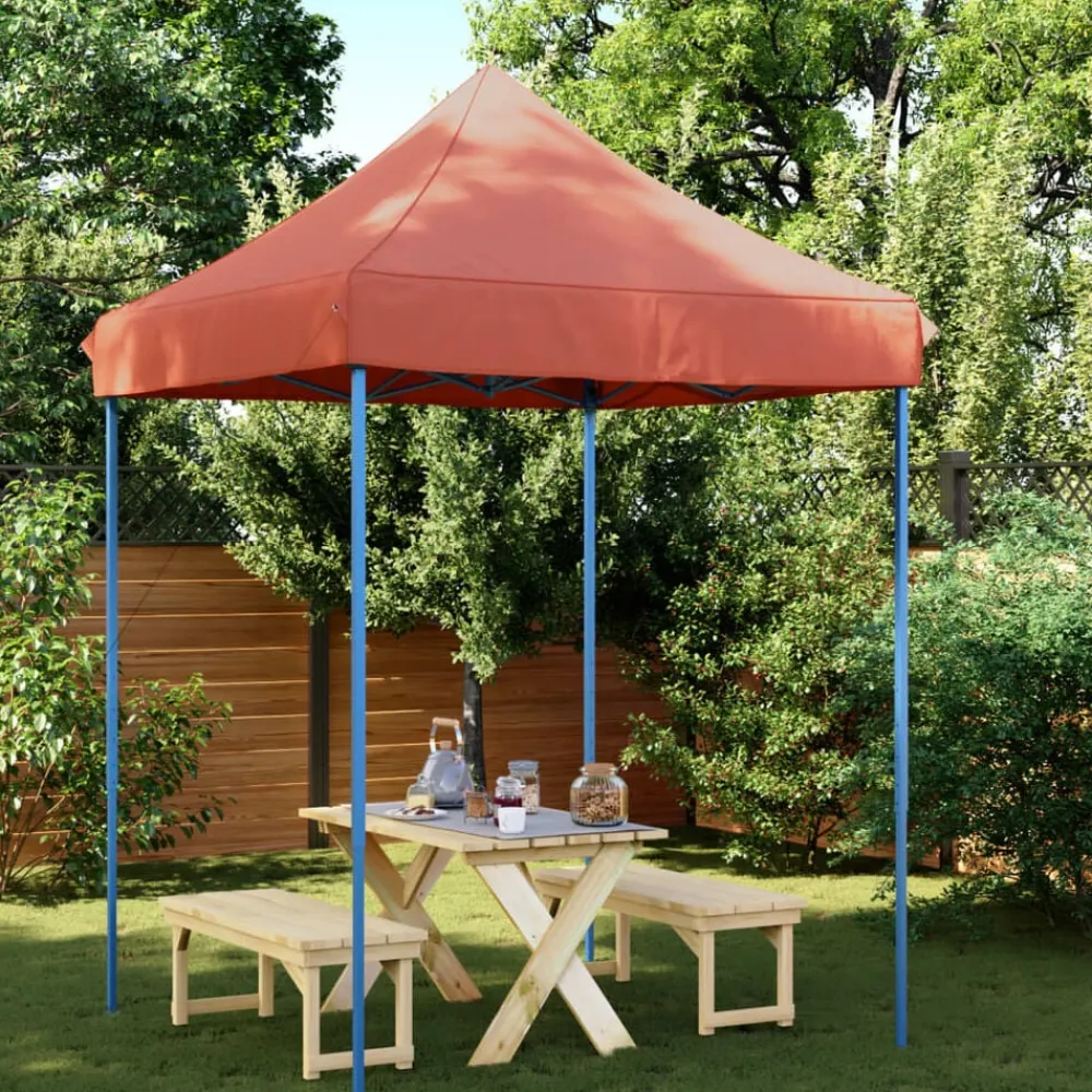 vidaXL Tienda de fiesta plegable Pop-Up 200x200x306 cm Terracota Sale