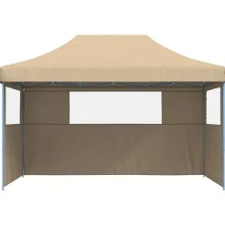 vidaXL Tienda de fiesta plegable Pop-Up con 3 paredes laterales Beige Outlet
