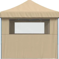 vidaXL Tienda de fiesta plegable Pop-Up con 3 paredes laterales Beige Outlet