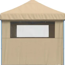 vidaXL Tienda de fiesta plegable Pop-Up con 4 paredes laterales Beige Online