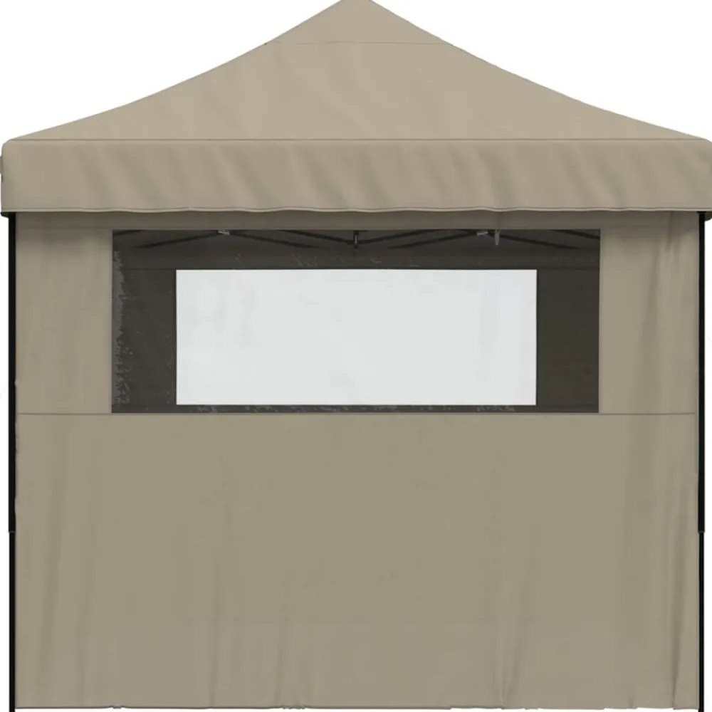 vidaXL Tienda de fiesta plegable Pop-Up con 4 paredes laterales taupe Taupé Sale