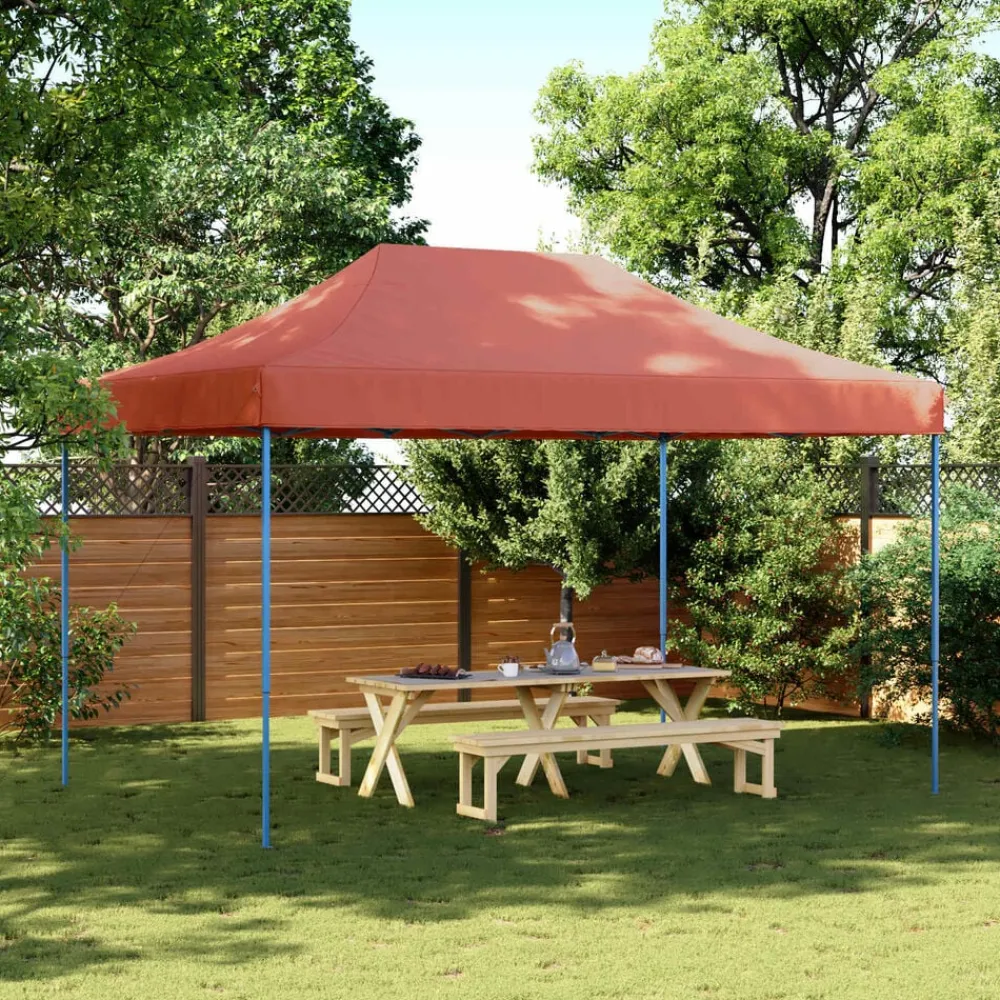vidaXL Tienda de fiesta plegable Pop-Up 440x292x315 cm Terracota Discount