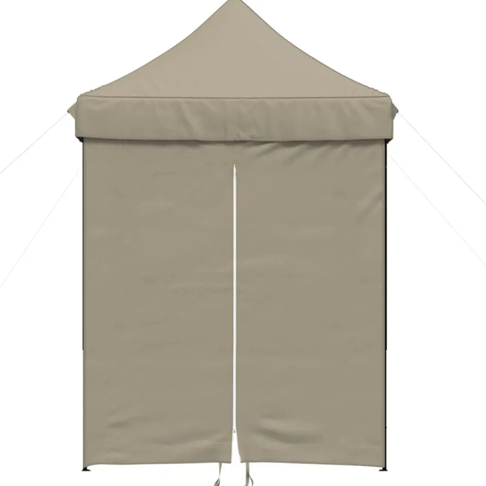 vidaXL Jardín-Tienda de fiesta plegable Pop-Up con 4 paredes laterales taupe