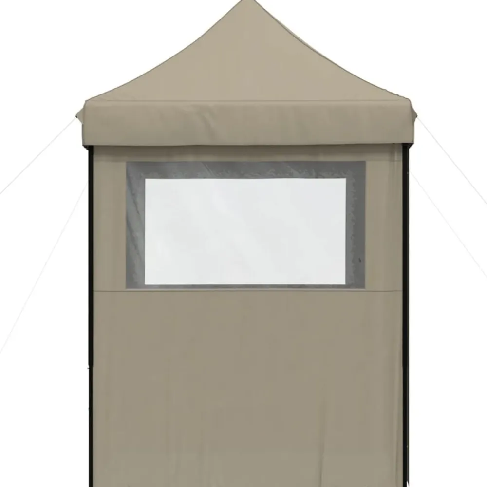 vidaXL Jardín-Tienda de fiesta plegable Pop-Up con 4 paredes laterales taupe