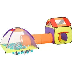 vidaXL Estructuras Para Juegos Al Aire Libre-Tienda de juego de niños con 250 bolas multicolor 338x123x111cm
