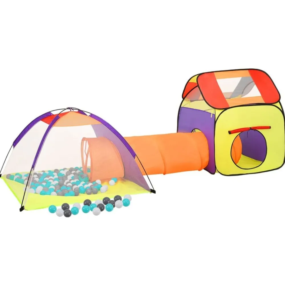 vidaXL Estructuras Para Juegos Al Aire Libre-Tienda de juego de niños con 250 bolas multicolor 338x123x111cm