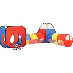 vidaXL Estructuras Para Juegos Al Aire Libre-Tienda de juego de niños con 250 bolas multicolor 190x264x90 cm