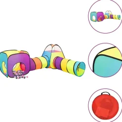 vidaXL Estructuras Para Juegos Al Aire Libre-Tienda de juego de niños con 250 bolas multicolor 190x264x90 cm