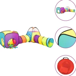 vidaXL Tienda de juego de niños con 250 bolas 190x264x90 cm Multicolor Discount