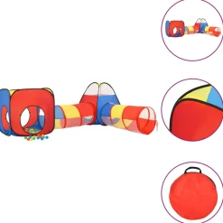 vidaXL Estructuras Para Juegos Al Aire Libre-Tienda de juego de niños con 250 bolas 190x264x90 cm