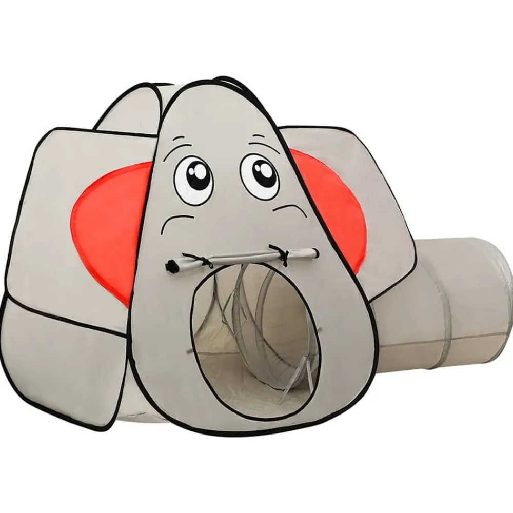 vidaXL Estructuras Para Juegos Al Aire Libre-Tienda de juegos diseño de elefante 250 bolas gris 174x86x101cm