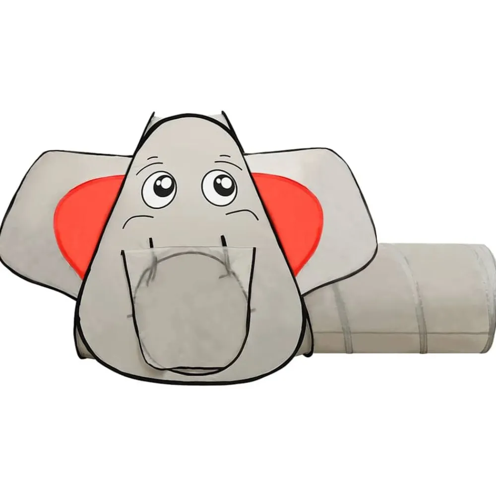 vidaXL Estructuras Para Juegos Al Aire Libre-Tienda de juegos diseño de elefante 250 bolas gris 174x86x101cm