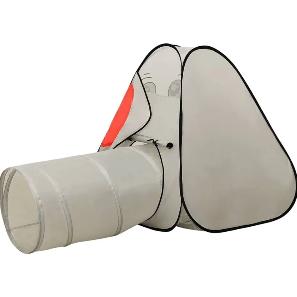 vidaXL Estructuras Para Juegos Al Aire Libre-Tienda de juegos diseño de elefante 250 bolas gris 174x86x101cm