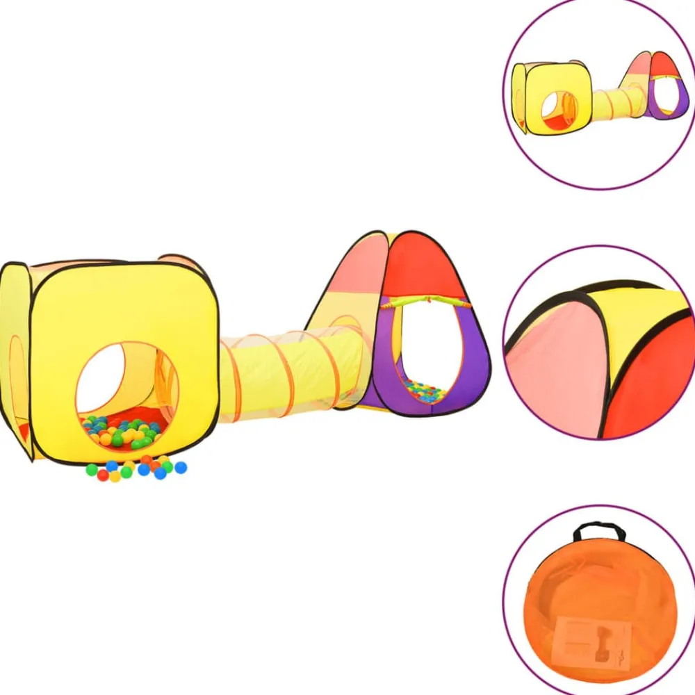 vidaXL Tienda de juegos niños con 250 bolas 255x80x100cm Multicolor Sale