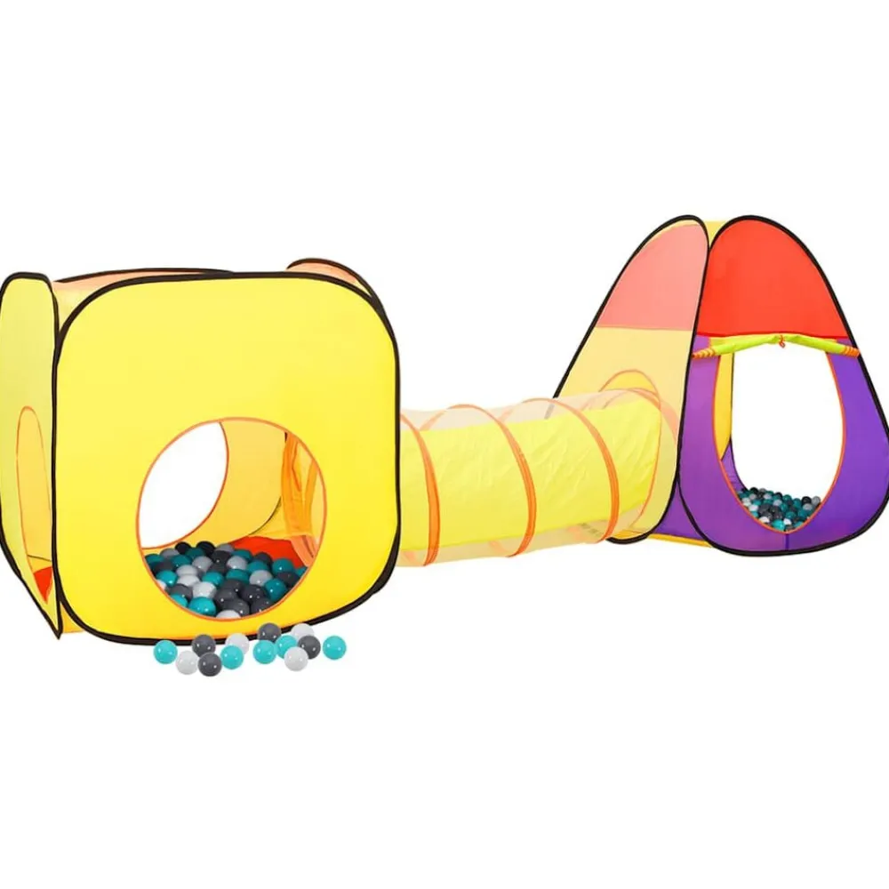 vidaXL Estructuras Para Juegos Al Aire Libre-Tienda de juegos niños con 250 bolas multicolor 255x80x100cm