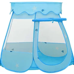 vidaXL Estructuras Para Juegos Al Aire Libre-Tienda de juegos para niños con 250 bolas azul 102x102x82 cm