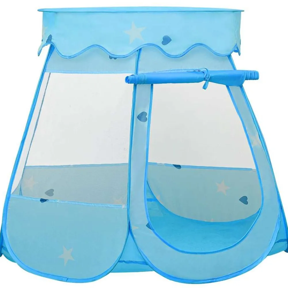 vidaXL Estructuras Para Juegos Al Aire Libre-Tienda de juegos para niños con 250 bolas azul 102x102x82 cm