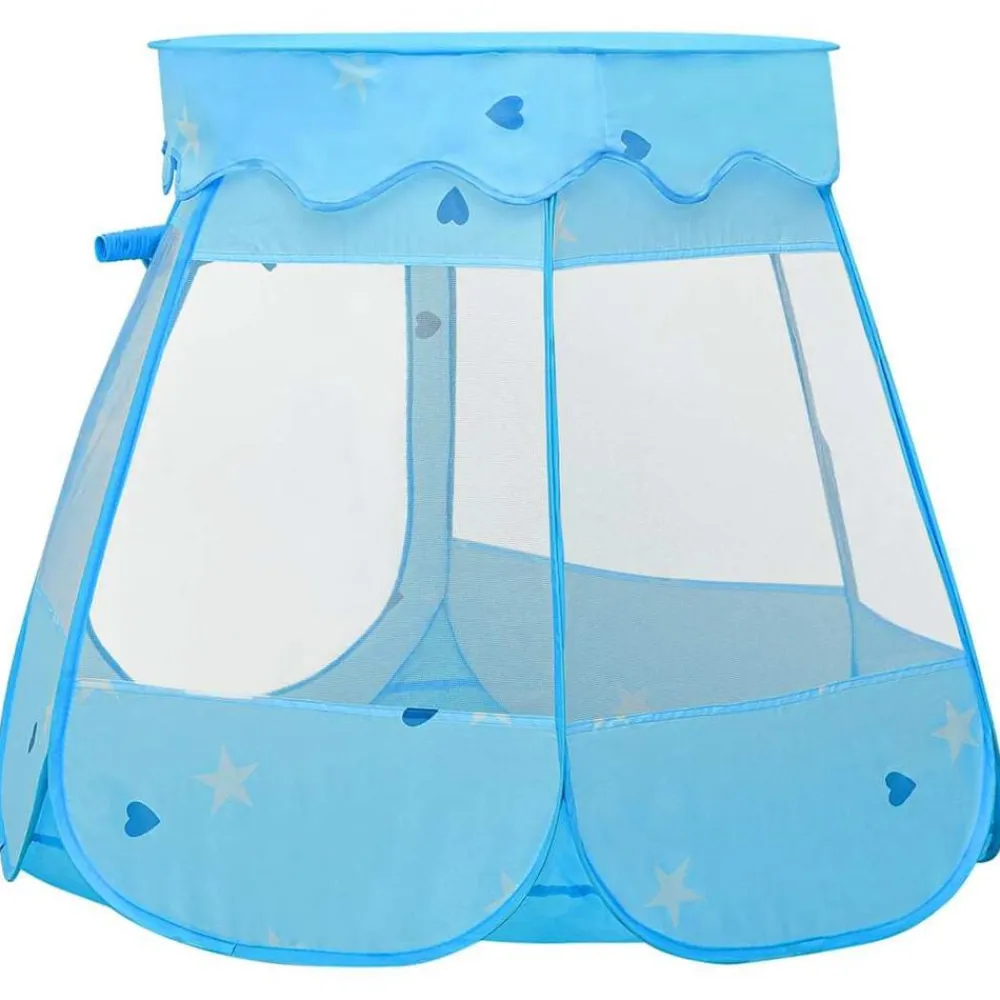 vidaXL Estructuras Para Juegos Al Aire Libre-Tienda de juegos para niños con 250 bolas azul 102x102x82 cm