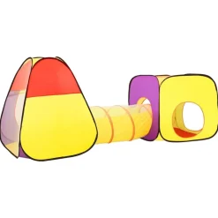 vidaXL Estructuras Para Juegos Al Aire Libre-Tienda de juegos para niños multicolor 255x80x100 cm