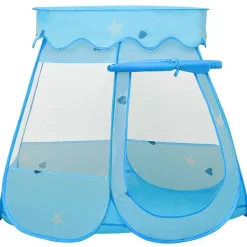 vidaXL Estructuras Para Juegos Al Aire Libre-Tienda de juegos para niños con 250 bolas azul 102x102x82 cm