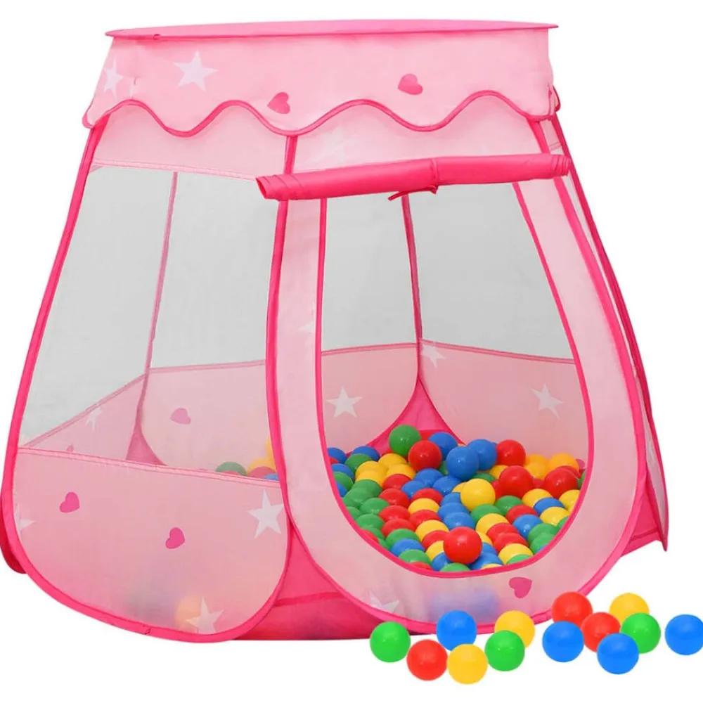 vidaXL Tienda de juegos para niños 102x102x82 cm Rosa Clearance