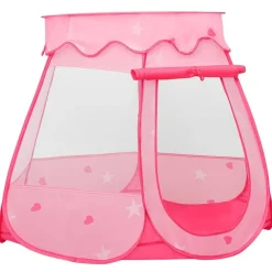 vidaXL Estructuras Para Juegos Al Aire Libre-Tienda de juegos para niños con 250 bolas rosa 102x102x82 cm