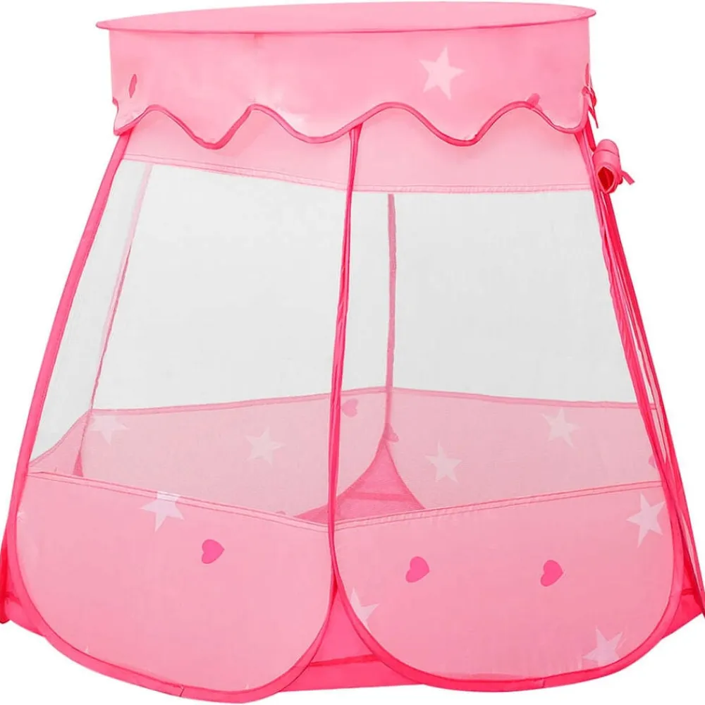 vidaXL Estructuras Para Juegos Al Aire Libre-Tienda de juegos para niños con 250 bolas rosa 102x102x82 cm