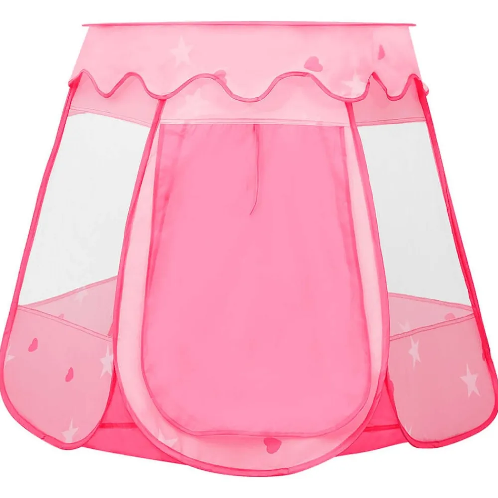 vidaXL Estructuras Para Juegos Al Aire Libre-Tienda de juegos para niños con 250 bolas rosa 102x102x82 cm