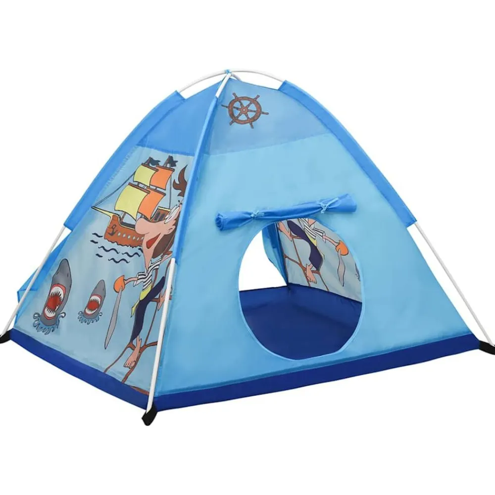 vidaXL Estructuras Para Juegos Al Aire Libre-Tienda de juegos para niños con 250 bolas azul 120x120x90 cm