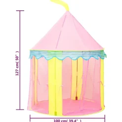 vidaXL Estructuras Para Juegos Al Aire Libre-Tienda de juegos para niños con 250 bolas rosa 100x100x127 cm