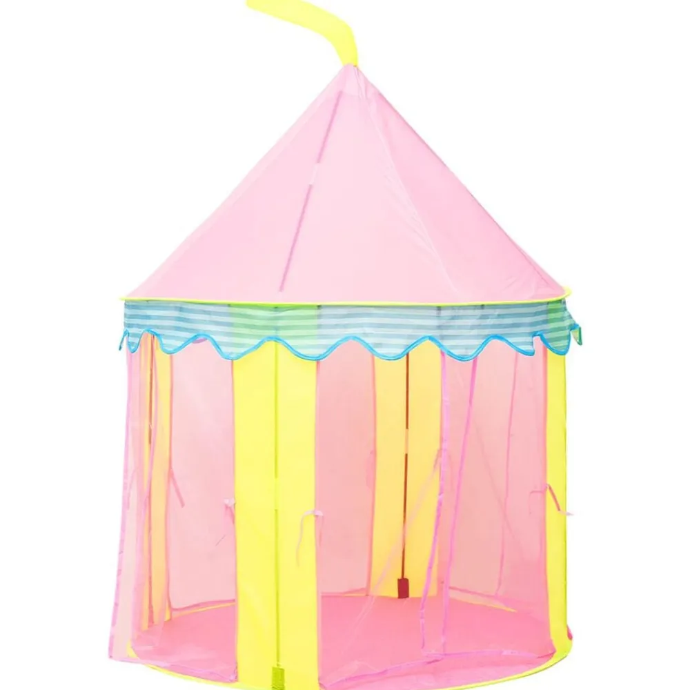 vidaXL Estructuras Para Juegos Al Aire Libre-Tienda de juegos para niños con 250 bolas rosa 100x100x127 cm
