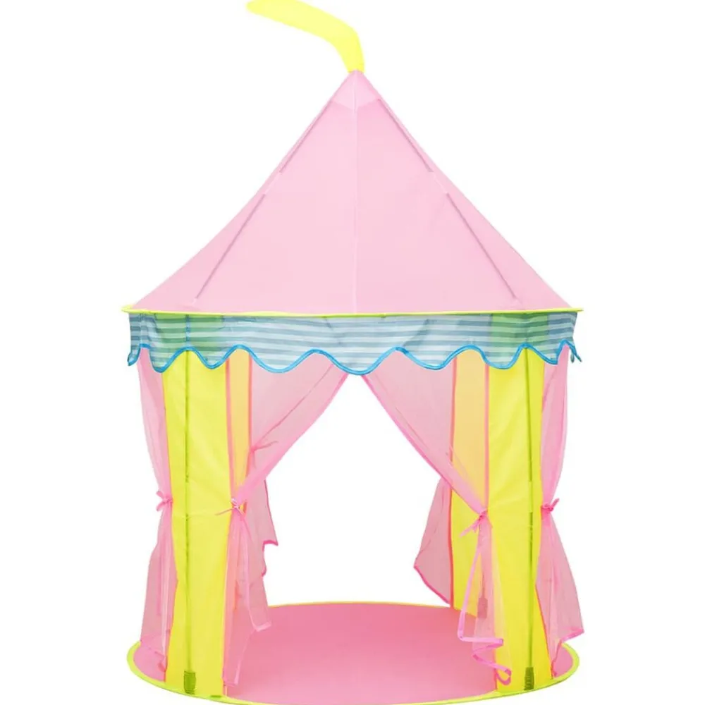 vidaXL Estructuras Para Juegos Al Aire Libre-Tienda de juegos para niños con 250 bolas rosa 100x100x127 cm